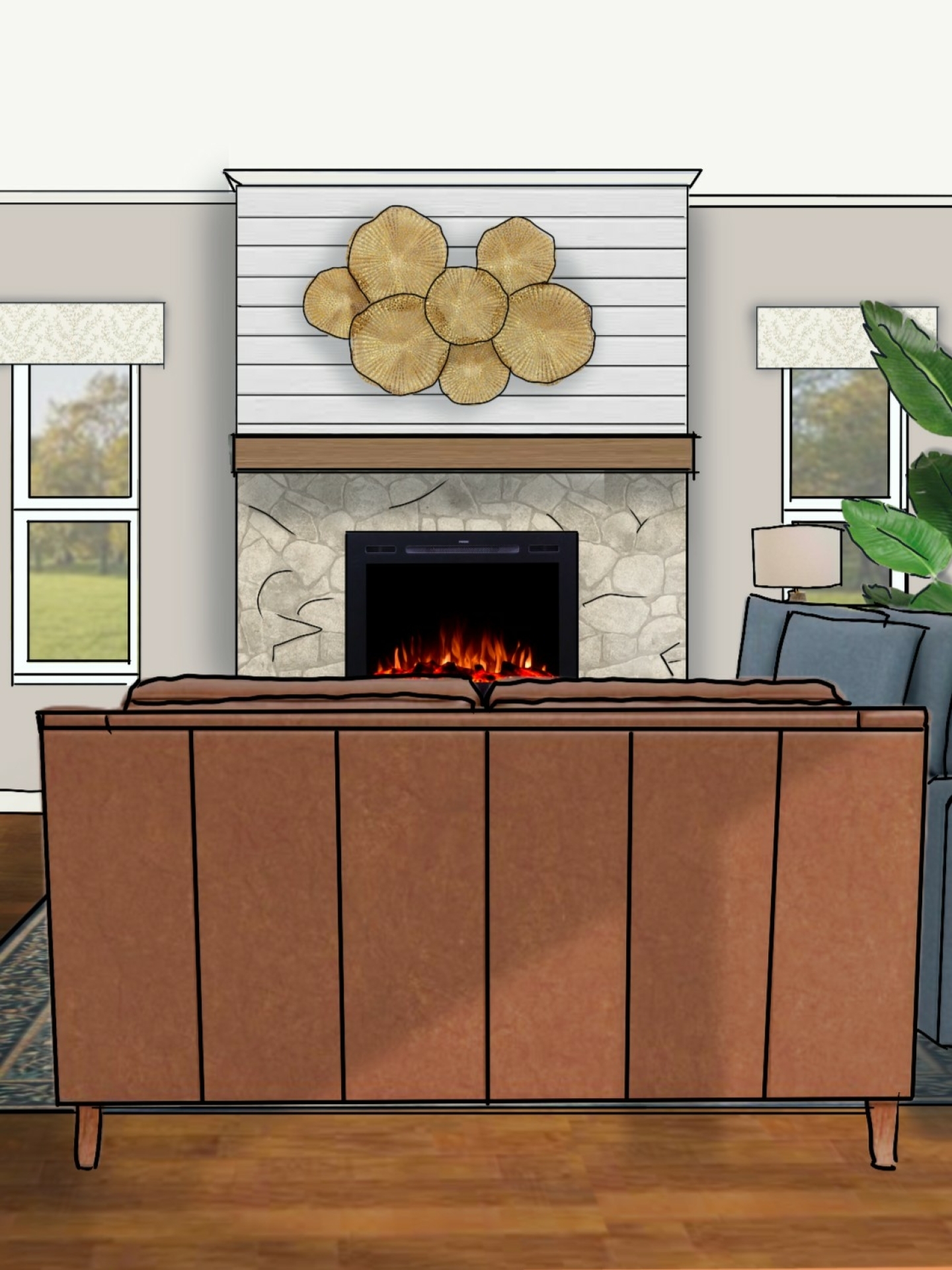 Meet our latest project – a stunning hand-sketched living room designed for some amazing Florida transplants! These lovely folks have a passion for coastal design but wanted to infuse some transitional warmth into their space to combat those chilly winter nights. Who says you can’t have the best of both worlds, right?

We’re thrilled to share our vision for their new sanctuary that maintains that breezy, beachy vibe while adding layers of warmth and comfort to their existing grey palette. Think soft, sandy tones alongside cozy textiles that invite you to curl up with a good book. The perfect blend of coastal charm and transitional style!

From the hand-selected furnishings to the thoughtful layout, every detail has been crafted with love and intention. If you’re dreaming of a home that reflects your style and warmth, why not reach out? Let’s create your dream space together!

#InteriorDesign #CoastalLiving #HomeSweetHome #TransitionalStyle #DesignInspo #WarmthAndComfort