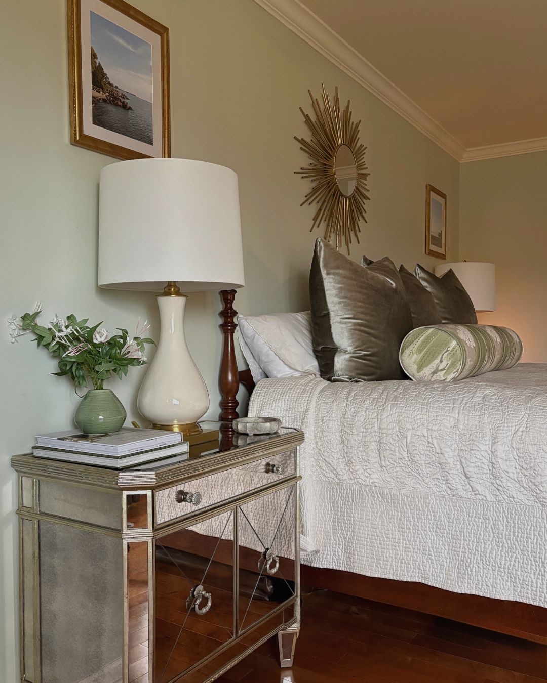 Happy Friday! Here's a quick bedroom refresh we finalized from last year. A lot of this client's furniture was existing, and we revamped the space with a fresh coat of paint and a few small accessories. 

It's amazing the transformation you can create with a fresh coat of paint!