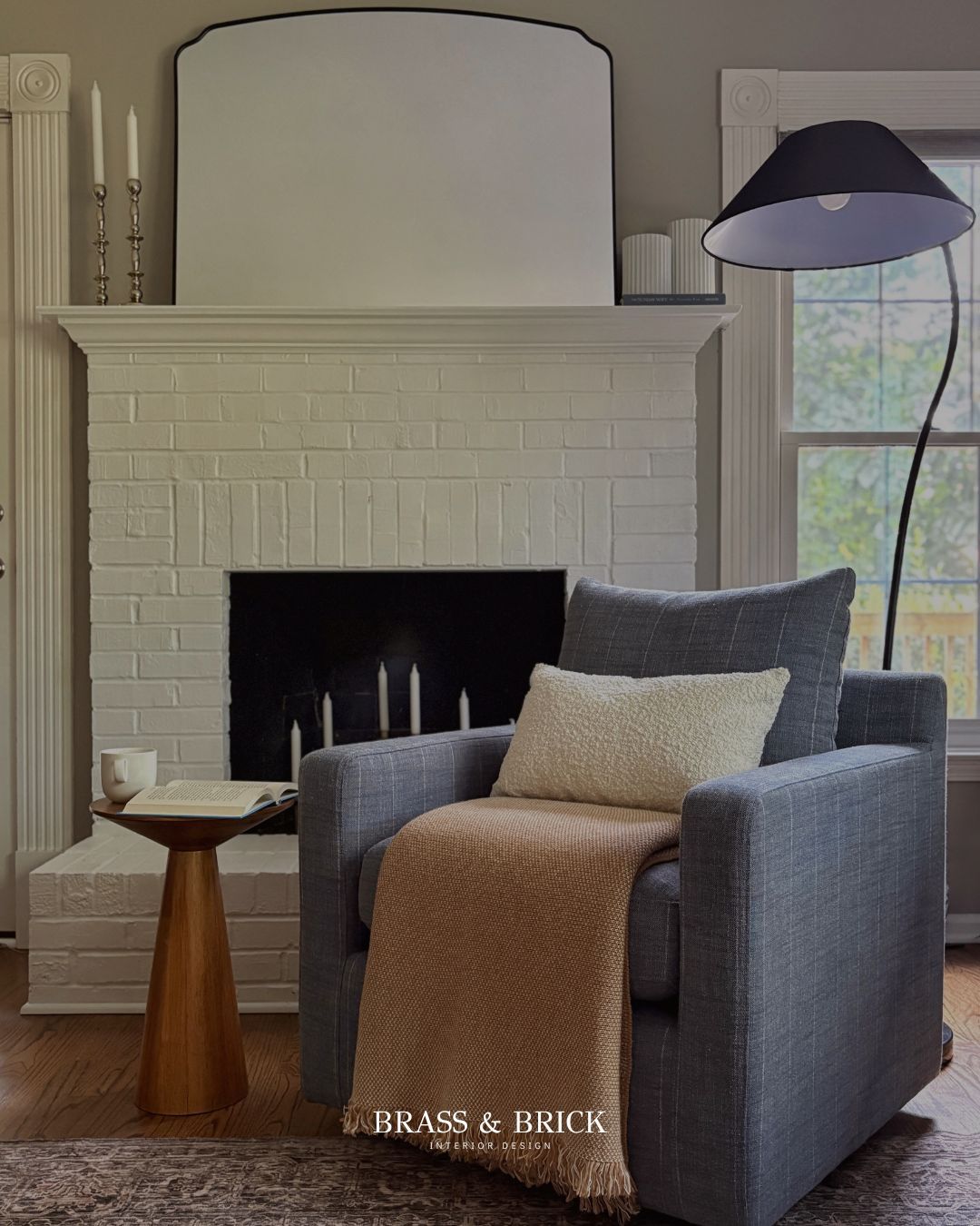 Designing a spot where mom can enjoy her morning coffee, (or the kids can get some space from their siblings to ground themselves by spinning endlessly in their new swivel chairs), was a highlight of this project.